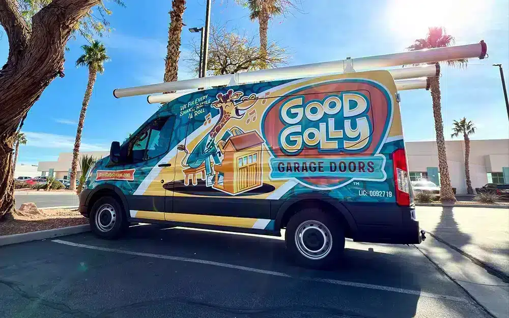 Good Golly Garage Doors truck